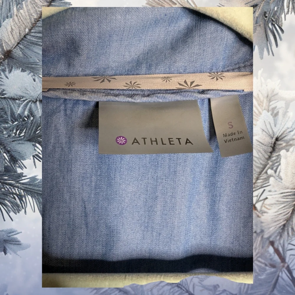 Athleta Light Blue Women's Utility Jacket with Drawstring Waist